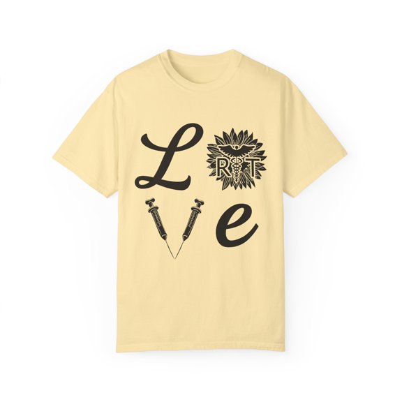 Humorous Caregiver Attendants Lover Sunflowers Healthcare Hilarious Medical Practitioner Therapist Nurses Unisex Garment-Dyed T-shirt