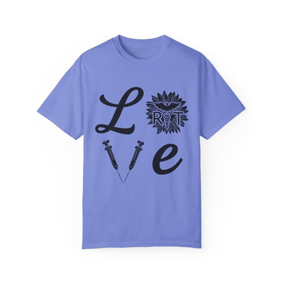 Humorous Caregiver Attendants Lover Sunflowers Healthcare Hilarious Medical Practitioner Therapist Nurses Unisex Garment-Dyed T-shirt