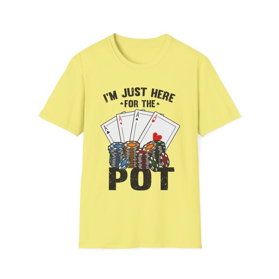 Humorous Casino Waging Luck Fortune Aces Jackpot Lover Novelty Betting Dice Stakes Card Player Enthusiast Unisex Softstyle T-Shirt