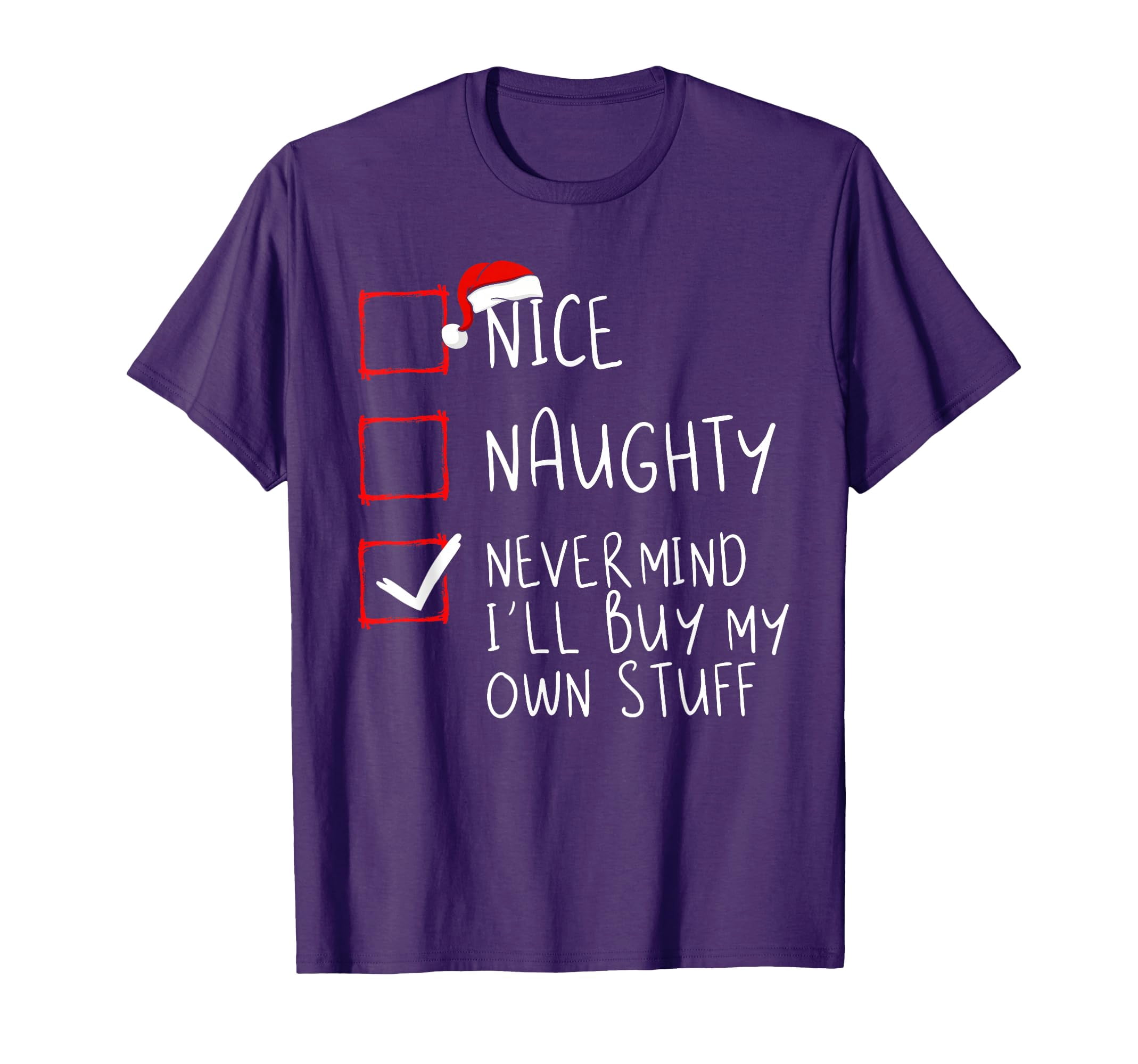 Humorous Checklist Graphic T-Shirt for Christmas Fun - Perfect Gift ...