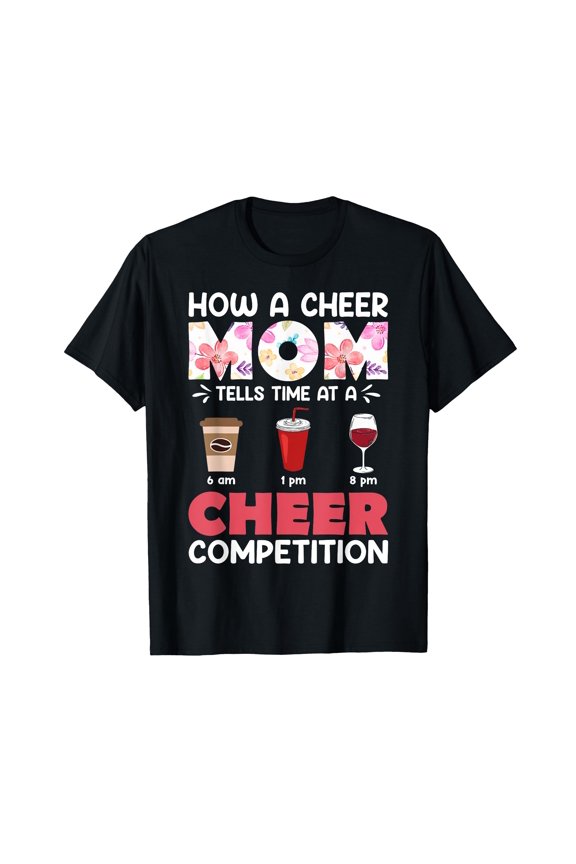 Humorous Cheerleading Themed T-Shirt for Cheer Moms at Competitions