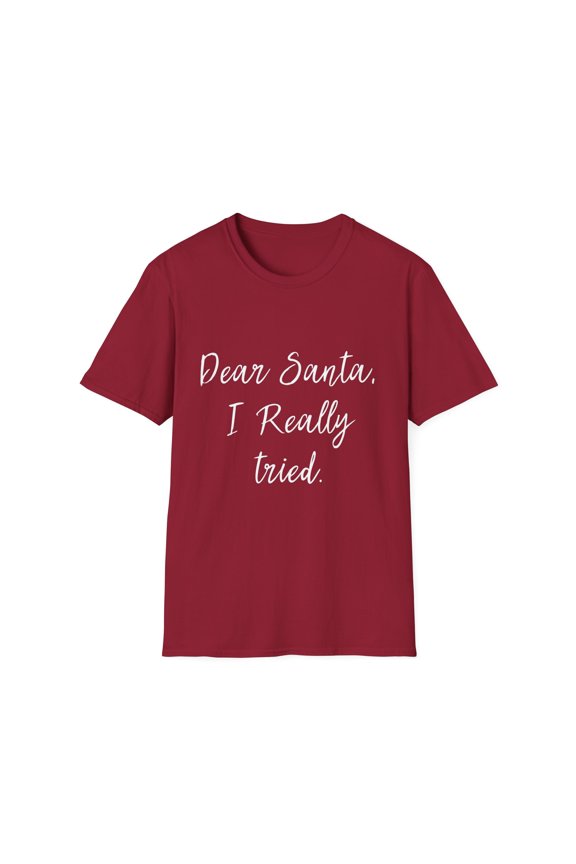 Humorous Christmastide Sarcastic Mockeries Statements Funny Yearly Resolutions Efforts Sarcasm Sayings Line Novelty Wife Sarcastic Husband Men Women Sarcasm Unisex Softstyle T-Shirt