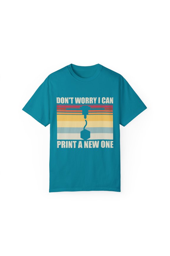 Humorous Computer Technicians Printers Illustration Saying Hilarious 3D Printing Inventions Geeky Vintage Pun Unisex Garment-Dyed T-shirt