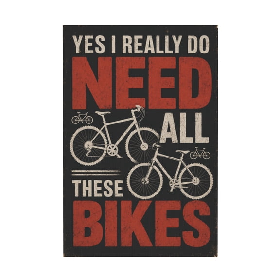 Humorous Cycling Quote Canvas Wall Art Contemporary Home Decor For Living Room Or Study 12*18in