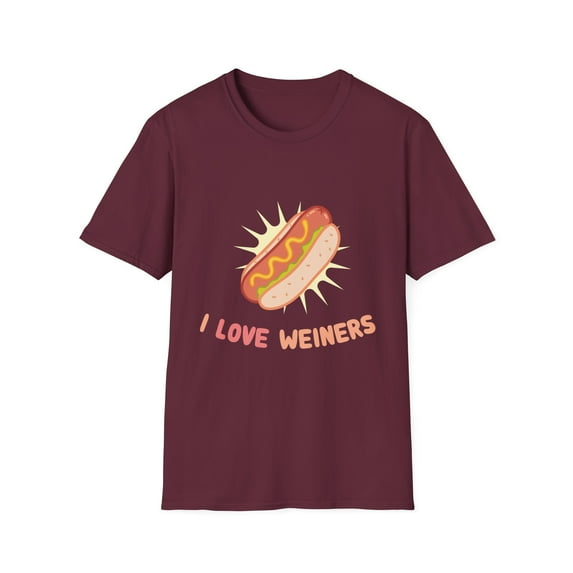 Humorous Daschund Dog Owner Humor Funny Love Weiners Smoked Sausage Graphic Men Women Unisex Softstyle T-Shirt