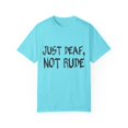 thumbnail image 1 of Humorous Deafen Deafened Hand Signs Acknowledgement Lover Novelty Person With Disability Hard Of Hearing Unisex Garment-Dyed T-shirt, 1 of 4
