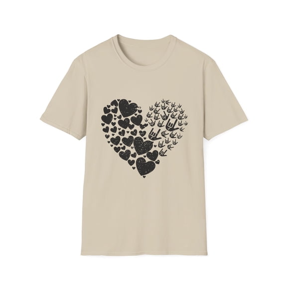 Humorous Deafen Deafened Signs Acknowledgement Interpreter Novelty Person With Disability Hard Of Hearing Unisex Softstyle T-Shirt