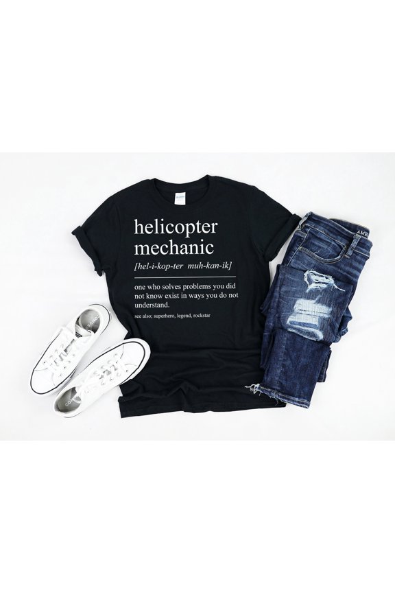 Humorous Definition Helicopter Mechanic T-Shirt - Perfect Graduation Gift for Aviation Enthusiasts