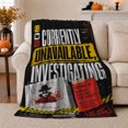 thumbnail image 1 of Humorous Detective Noir Motivation Investigation, Cozy Friendship Quote Scene, Warm Flannel Blanket for Living Room and Reading Nook, Art Lovers Friendship Gift, Artistic Home Decor, 1 of 9