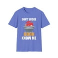 thumbnail image 1 of Humorous Don't Judge Udon Know Noodles Japan Foods Lover Novelty Ramen Soups Asian Cuisine Delicacies Fan Unisex Softstyle T-Shirt, 1 of 4