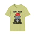 thumbnail image 1 of Humorous Don't Judge Udon Know Noodles Japan Foods Lover Novelty Ramen Soups Asian Cuisine Delicacies Fan Unisex Softstyle T-Shirt, 1 of 4