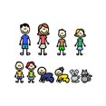 Humorous Family Vehicle Decals PVC For Car Window Rear Easy Apply Funny ...