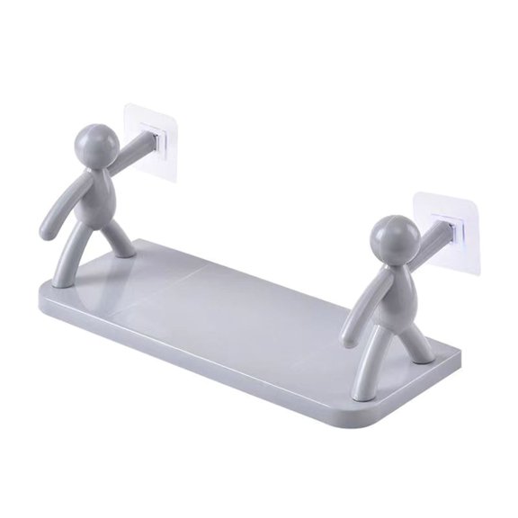 Humorous Figurine Bathroom Shelf Water Resistant Materials Waterproof Shower Holders For Renters Home Decors Accessory