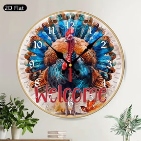 Humorous Flying Pig Round Wall Clock Sarcastic Quote Silent Non-Ticking Wall Art Decor