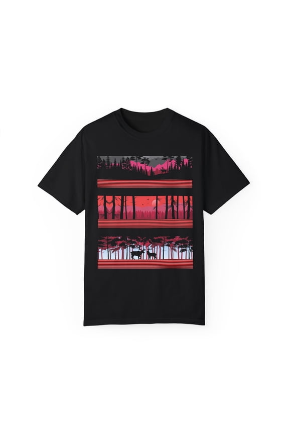 Humorous Forest Wandering Adventuring Hiking Enthusiast Novelty Woodsman Mountaineer Wildlife Hike Lover Unisex Garment-Dyed T-shirt