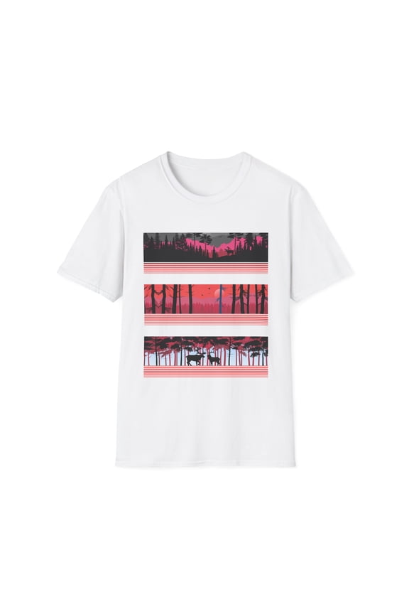 Humorous Forest Wandering Adventuring Hiking Enthusiast Novelty Woodsman Mountaineer Wildlife Hike Lover Unisex Softstyle T-Shirt