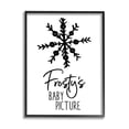 thumbnail image 1 of Humorous Frosty Snowman Snowflake Drawing Typography Holiday Graphic Art Framed Art Print Wall Art, 1 of 5