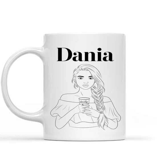Humorous Gift Idea Name Name Dania Floral Design - Personalized Gift Sister, Mom, Girlfriend for Her - with Name 994579 11 Oz White Ceramic Coffee Mug 454115