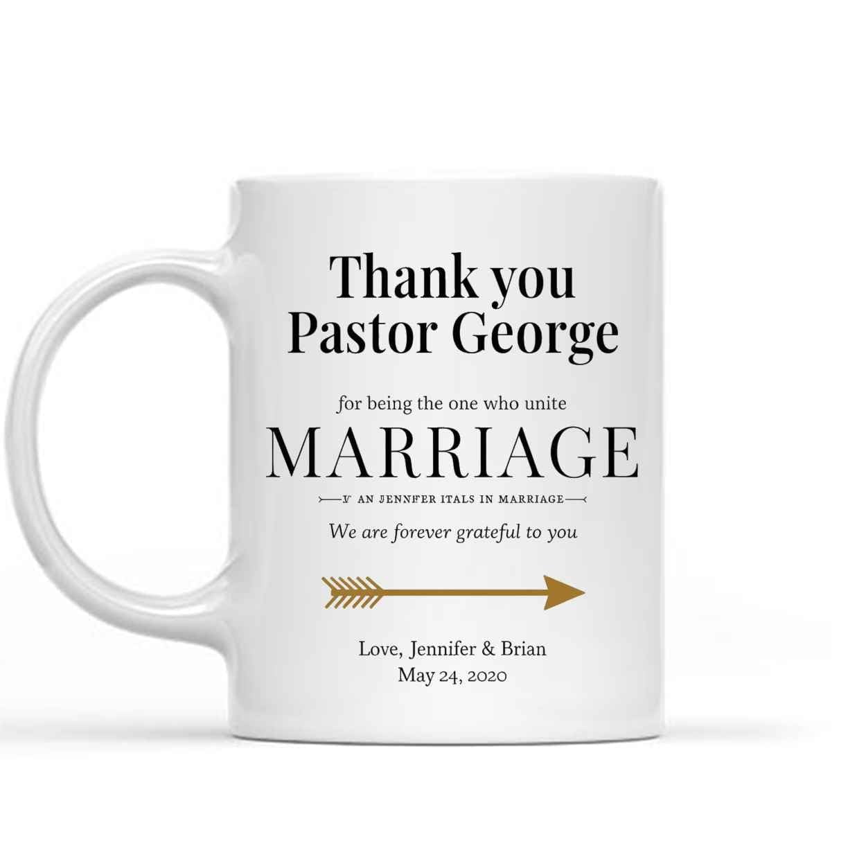 Humorous Gift Idea Personalized Wedding Officiant, Custom Wedding  Officiant, Thank You Wedding Officiant From Bride and Groom, Wedding  Souvenir 11 Oz White Ceramic Coffee Mug 282998 - Walmart.com, image size:1250x1250