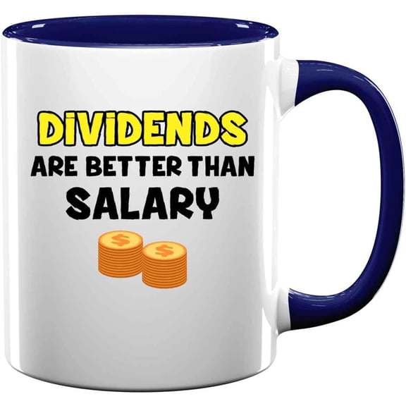 Humorous Gift Idea Trading Trader Stock Exchange Stock Market Investor, Dividends Present for Birthday, Anniversary, Discoverers' Day 11 Oz Blue Inner Mug 78940