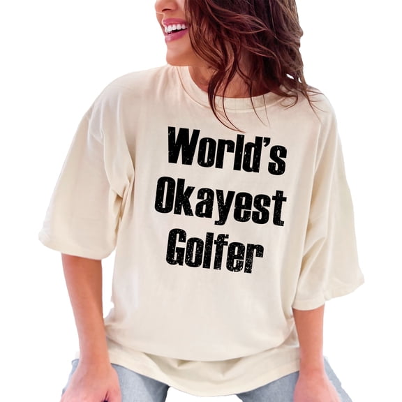 Humorous Golf Quote Graphic, Ivory Comfort Colors T-Shirt, XL
