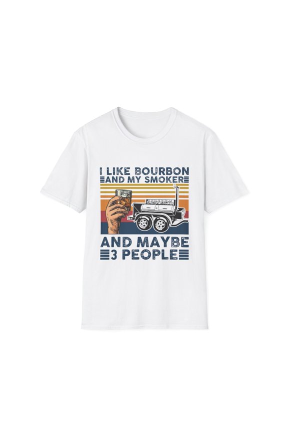 Humorous Grilling Steaks Graphic Men Women Novelty Bourbon Lover Grill Chefs Saying Gag Unisex Softstyle T-Shirt