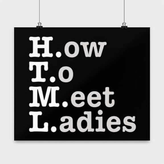Humorous HTML Programming Poster - Wall Art for Coders Gift