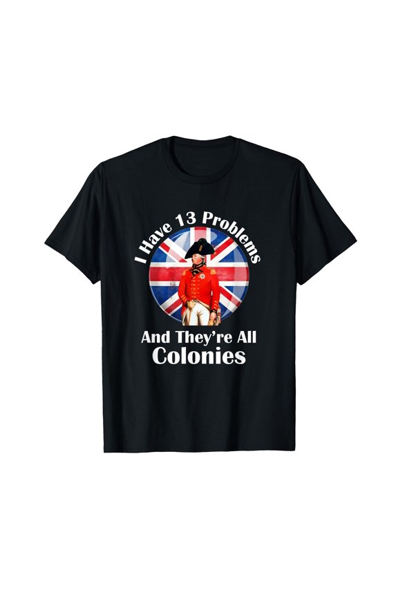 Humorous Historical Figure Graphic T-Shirt for History Teachers with Colonial Theme