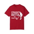 thumbnail image 1 of Humorous Hockey Player Sports Gift | Funny Straight Outta Penalty Box Graphic Men Women Unisex Garment-Dyed T-shirt, 1 of 4