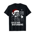 thumbnail image 1 of Humorous Holiday Cheer Cartoon Character Santa Hat T-Shirt for Festive Fun, 1 of 5
