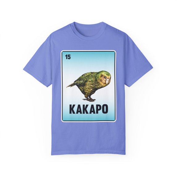 Humorous Kakapo Owl Parrots Card Illustration Gift | Hilarious Flightless Fowls Gag Men Women Unisex Garment-Dyed T-shirt