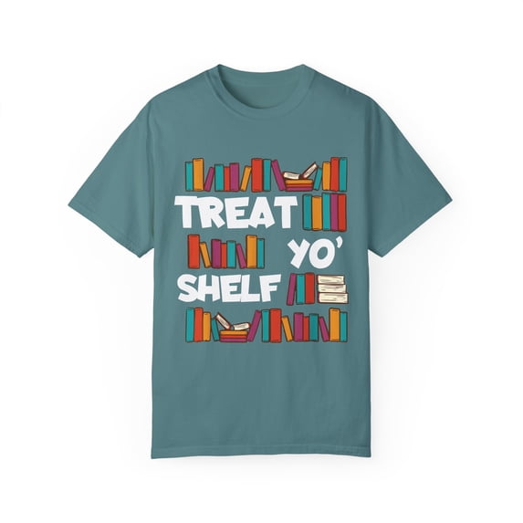 Humorous Library Stamp Due Date Librarians Gift Vintage Literary Enthusiasts Gag Men Women Unisex Garment-Dyed T-shirt