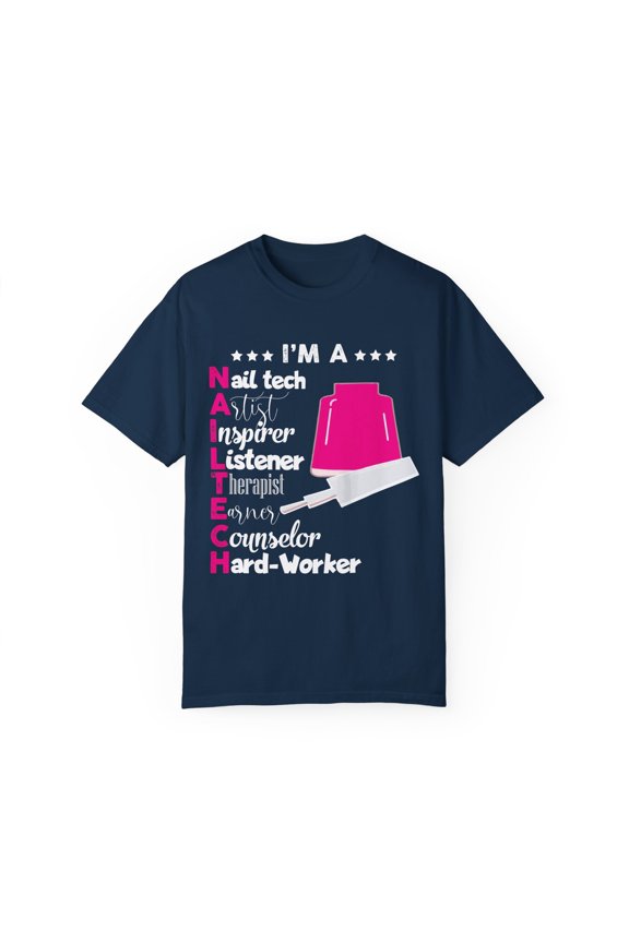 Humorous Mani pede queen Stylists Appreciation Inspirational Gift Hilarious Beautician Salon Pun Men Women Unisex Garment-Dyed T-shirt