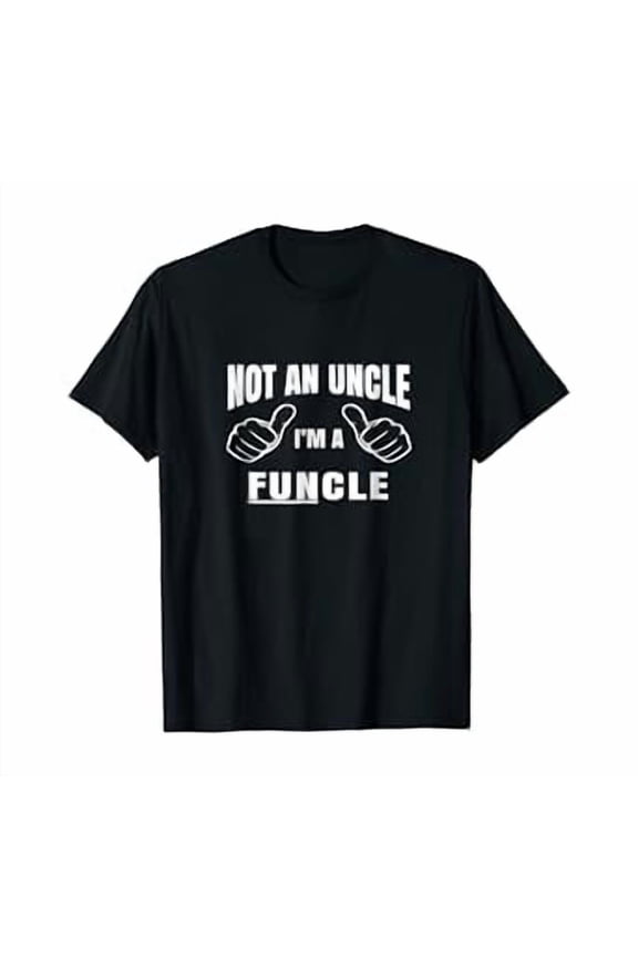 Humorous Men's Funcle Thumbs Up Uncle Design T-Shirt Great Gift for Family