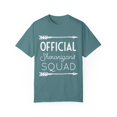 thumbnail image 1 of Humorous Mischievous Bridesmaids Statements Wedding Puns Hilarious Bridal Entourages Sarcastic Sayings Line  Unisex Garment-Dyed T-shirt, 1 of 4