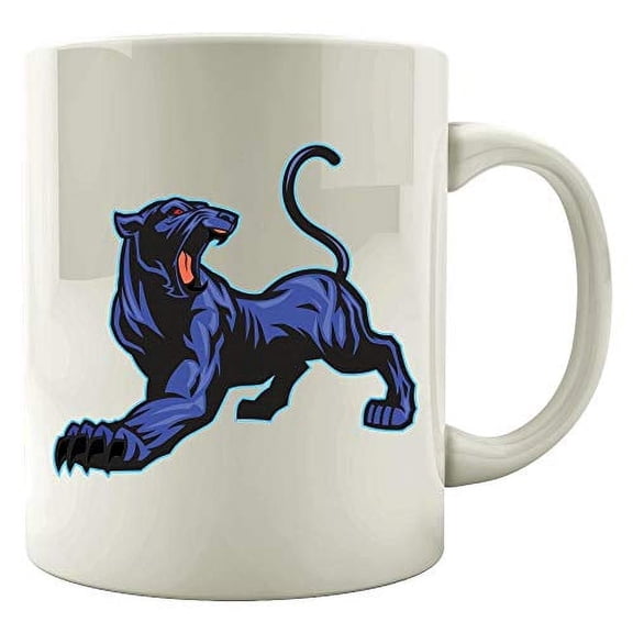 Humorous Mountain Lion 11 oz Coffee Mug - Funny Puma Panther Cat Design White Ceramic Gift