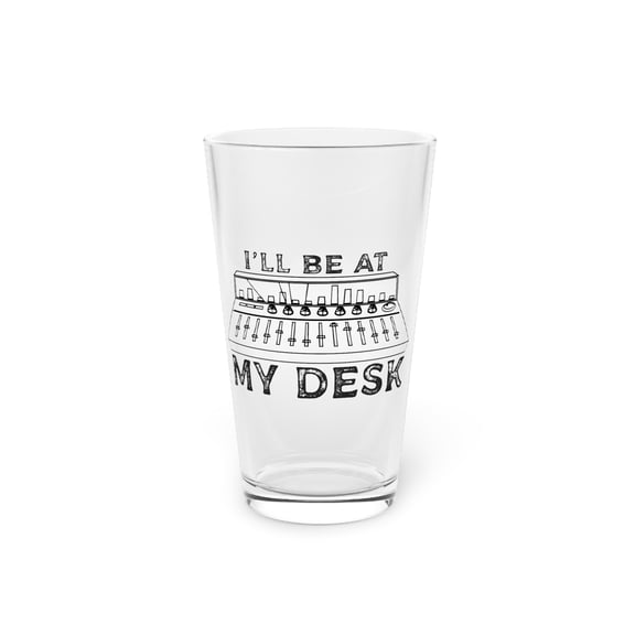 Humorous Music Recorder Recording Atelier Tech Hilarious Office Workroom Lover Men Women Pint Glass, 16oz