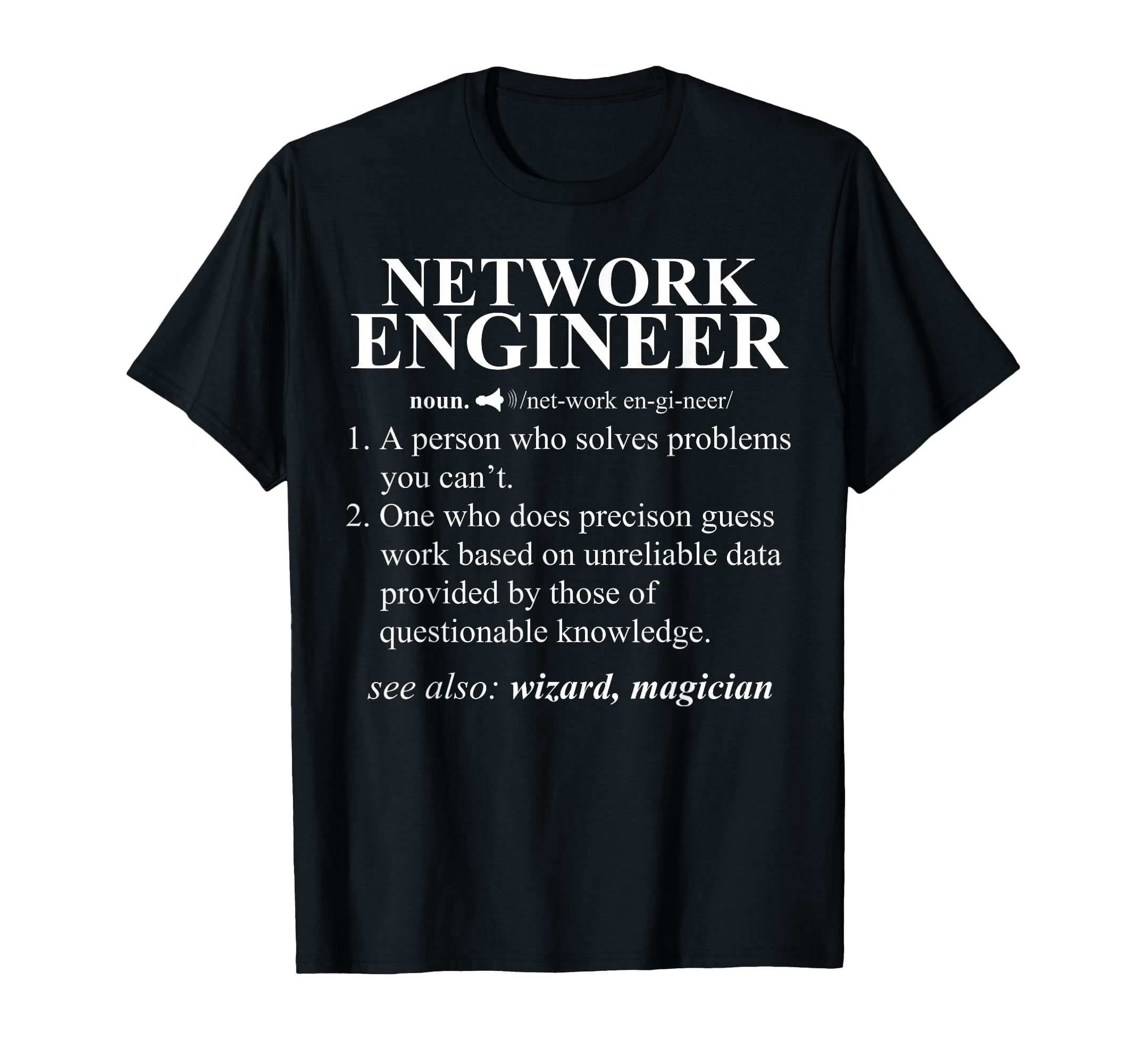 Humorous Network Engineer Definition T-Shirt for Tech Lovers and ...