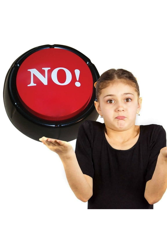 Humorous Novelty NO Button- Holiday Gag Gift