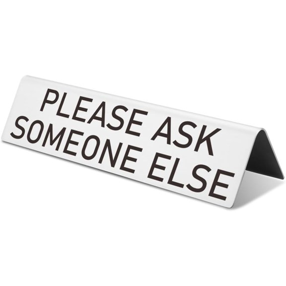 Humorous Office Gifts for Leader, Sarcastic Office Gifts for Leader, Silly Plaque Decor for Table, Gag Plaque Use for Desk, Insulting Present for Women, Funny Present for Men,XXP12