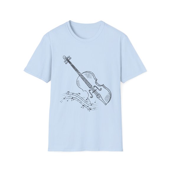 Humorous Orchestra Stringed Instrument Beating Enthusiast Novelty Lute Mandolin Percussion Amati Lover Fan Unisex Softstyle T-Shirt