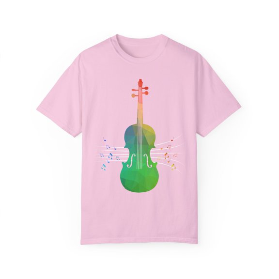 Humorous Orchestra Stringed Instrument Fiddle Enthusiast Hilarious Lute Mandolin Percussion Amati Lover Fan Unisex Garment-Dyed T-shirt