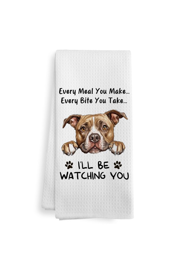 Humorous Pitbull Dog T-Shirt for Dog Lovers - Fun Kitchen Towels Accessories Decor