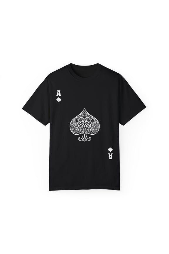 Humorous Poker Gambling Gambler Stake Wager Enthusiast Novelty Card Risk Betting Bet Casino Leisure Lover Unisex Garment-Dyed T-shirt