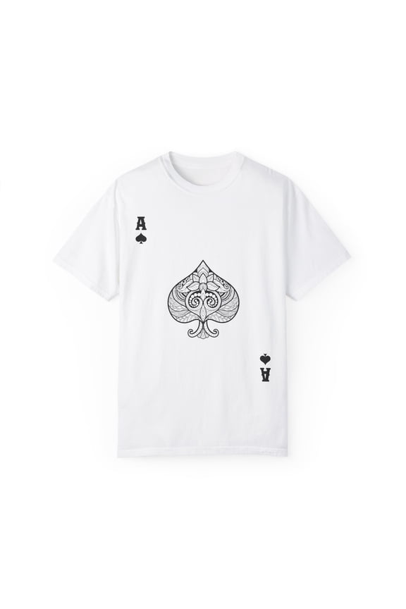 Humorous Poker Gambling Gambler Stake Wager Enthusiast Novelty Card Risk Betting Bet Casino Leisure Lover Unisex Garment-Dyed T-shirt