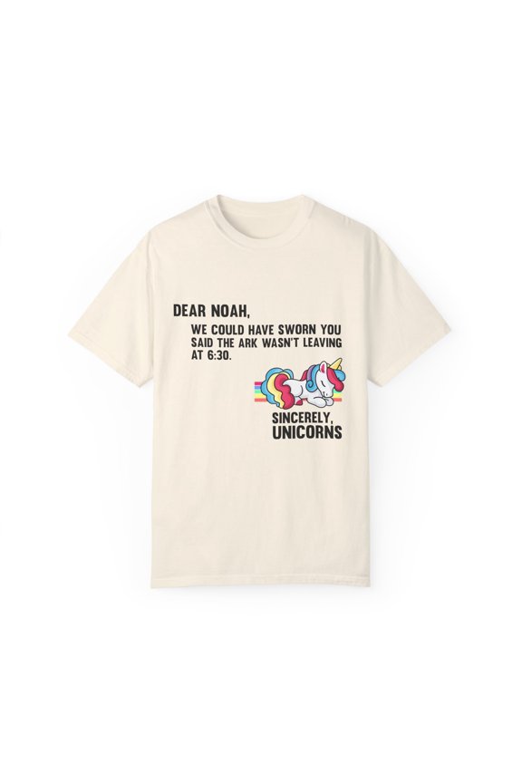 Humorous Priesthood Noah ark Enthrone Catholic Church Pun Hilarious Blessing Christianity Story Humor Saying Unisex Garment-Dyed T-shirt