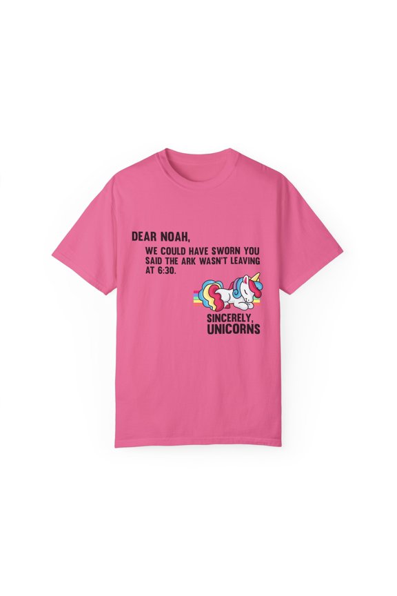 Humorous Priesthood Noah ark Enthrone Catholic Church Pun Hilarious Blessing Christianity Story Humor Saying Unisex Garment-Dyed T-shirt