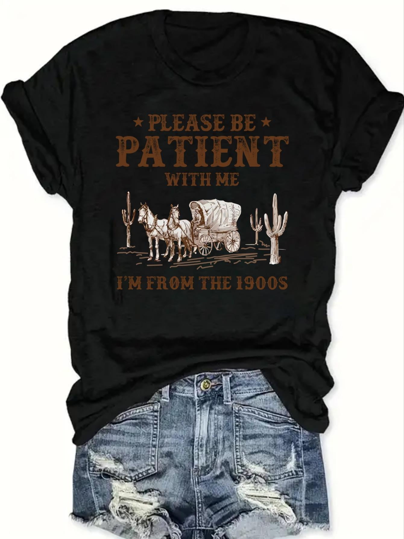 [Humorous Print, Vintage Tee] Humorous Print Alphabet T-Shirt - Vintage ...