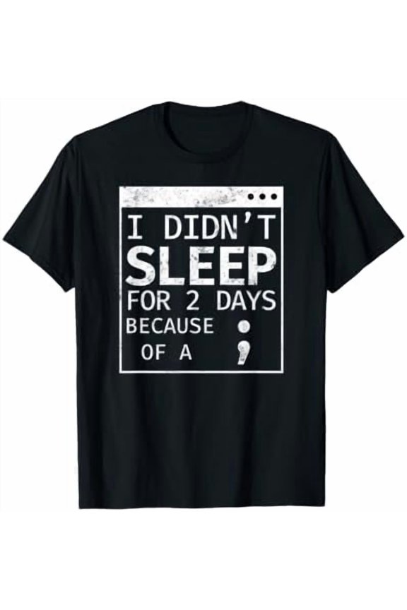 Humorous Programmer Coding T-Shirt - Perfect Gift for Tech Enthusiasts Who Love Punctuation