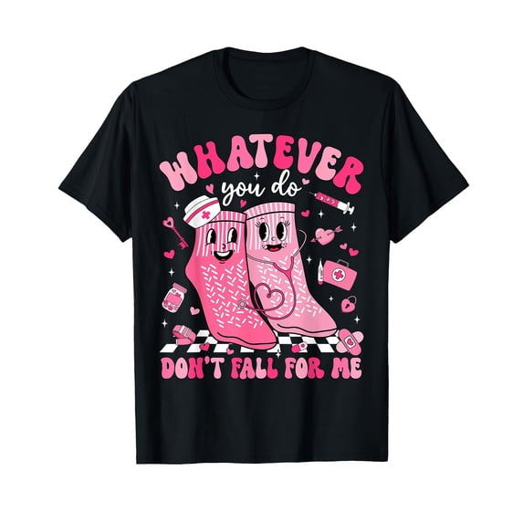 Humorous RN PCT CNA Nurse Valentine T-Shirt with Playful Socks Graphic
